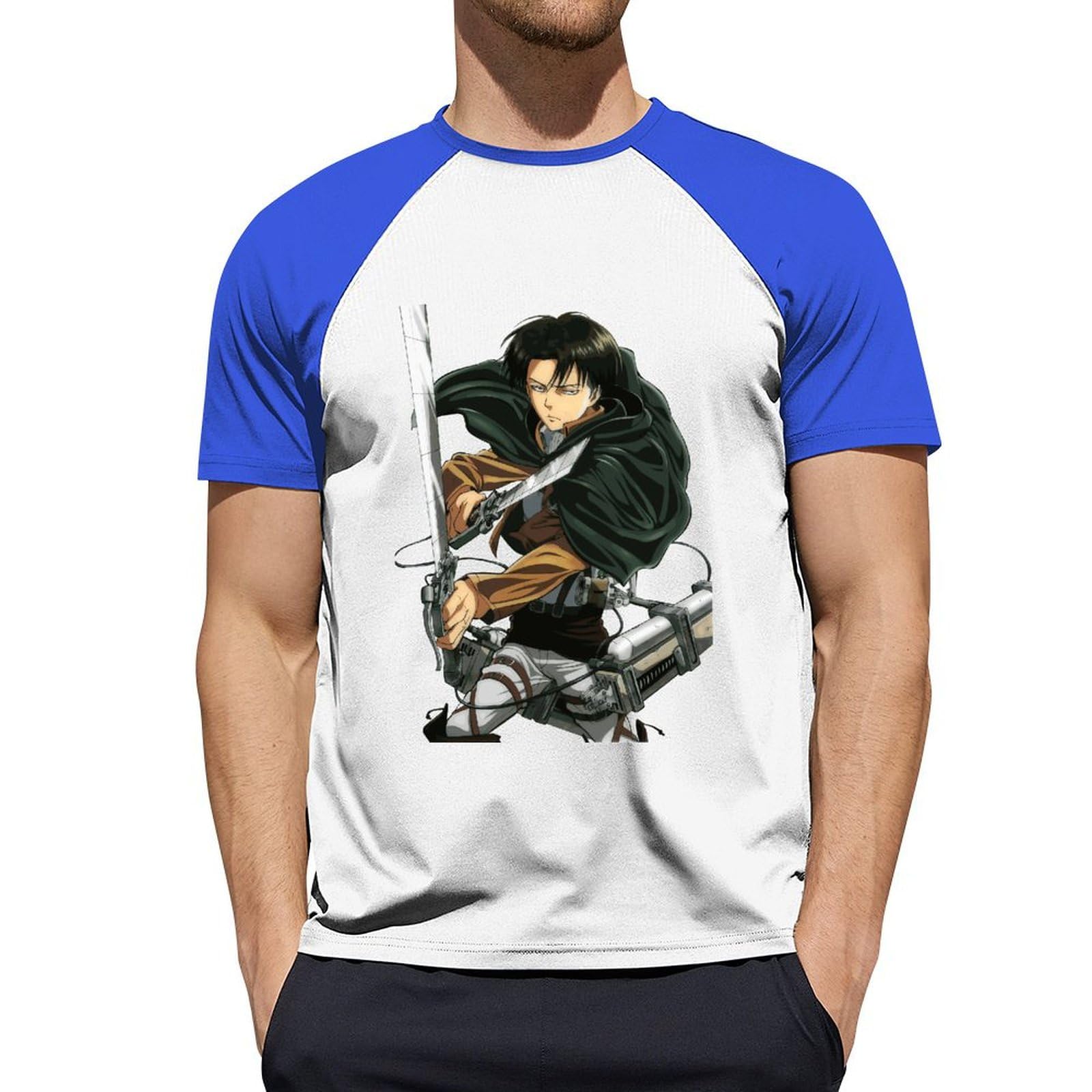 Amazon.co.jp: Tシャツ 進撃の巨人 リヴァイ メンズ 半袖 夏服 T-Shirt